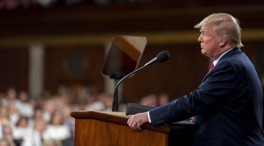 State of the Union 2020President Donald J. Trump delivers his State of the Union address Tuesday, Feb. 4, 2020, in the House Chamber in the U.S. Capitol in Washington, D.C.. (Official White House Photo by D. Myles Cullen). Original public domain image from Flickr